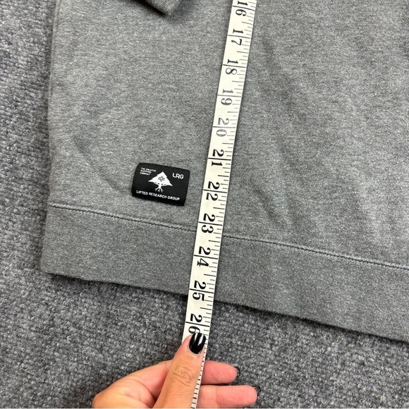 LRG LIFTED RESEARCH GROUP Grey Pullover Motherland Nightscape Sweatshirt Large - Picture 8 of 8